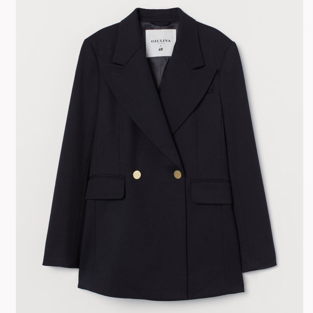 NWT Giuliva Heritage x H&M Blazer in Midnight Blue Size XXL
